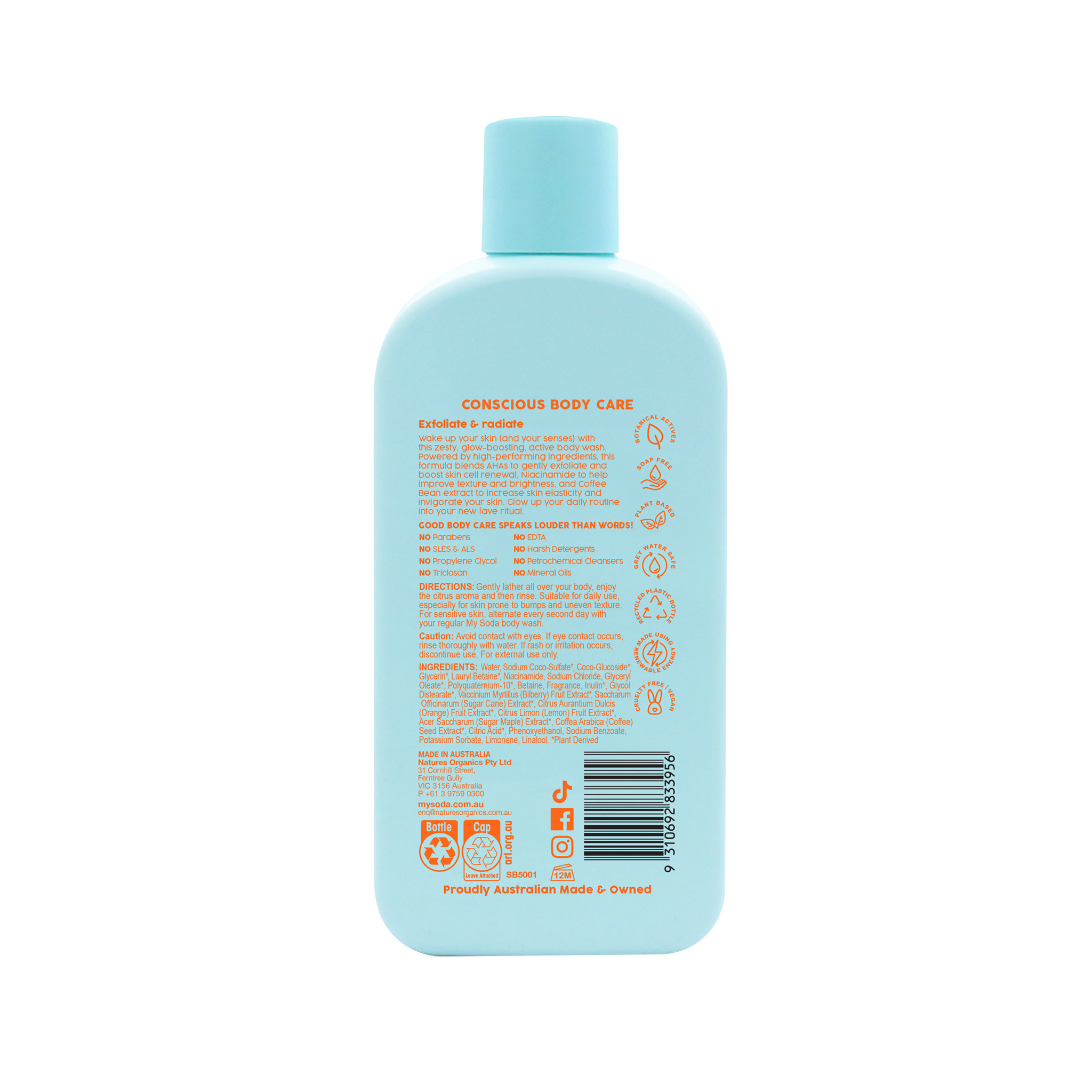 AHA Active Gentle Exfoliating Body Wash 500ml